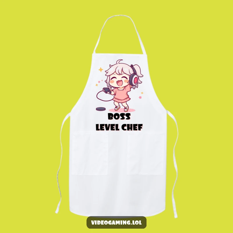 Funny Dancing Gamer Apron - Energetic Chef Controller Gift
