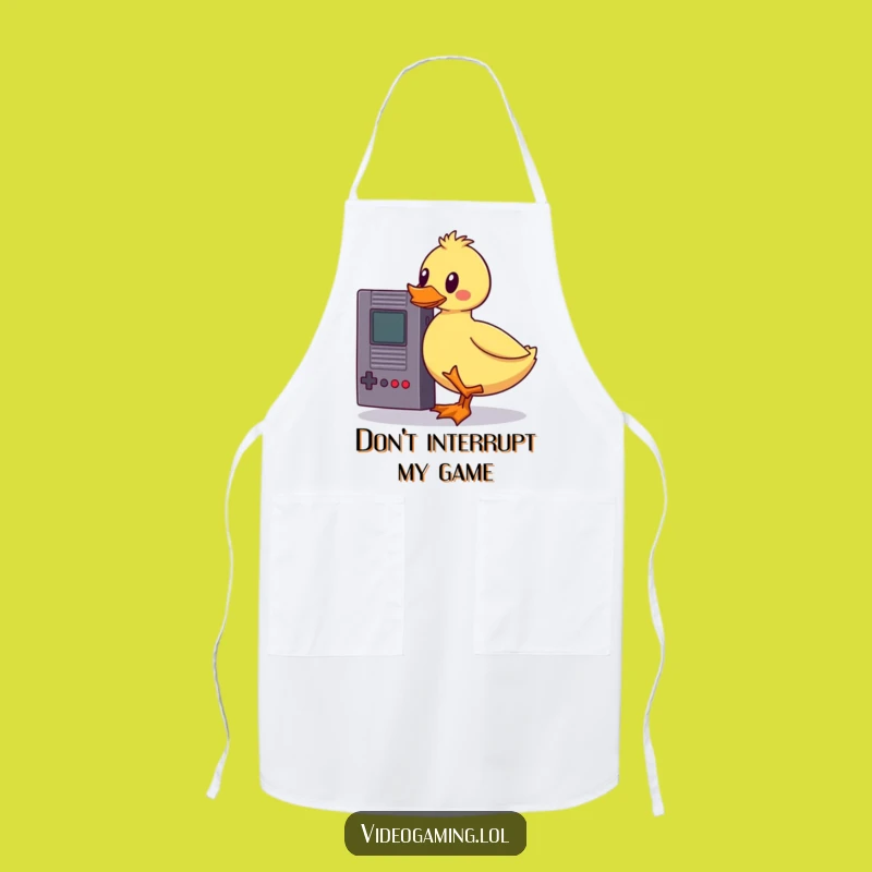 Funny Wobbly Duck Apron: Vintage Game Cartridge Balance - Kitchen Funny Gift for Chefs