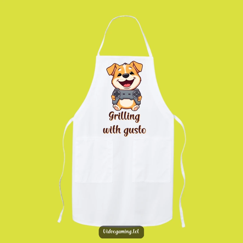 Funny Dog Apron: Kitchen Gaming Buddy, Hilarious Funny Gift