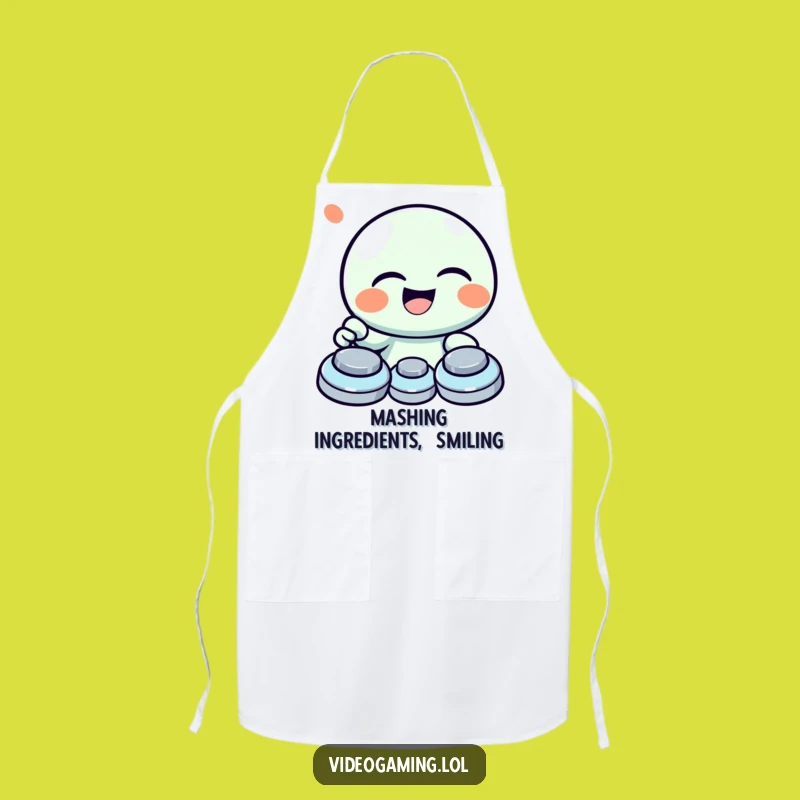 Funny Laughing Gamer Apron - Giggling Chef Button Masher Gift