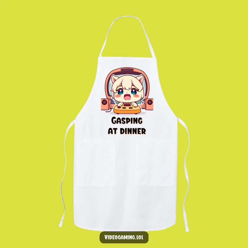 Funny Gamer Apron: Cook Up Shocking Wins!
