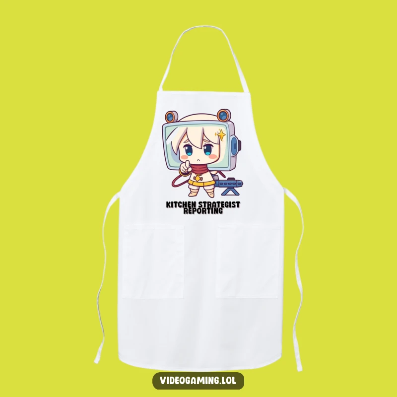 Funny Strategic Character Apron: Focused Chef, Hilarious Kitchen Gift!