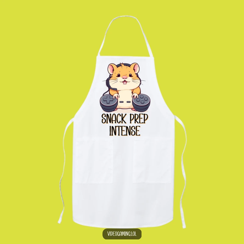 Funny Hamster Gamer Apron: Cook Up Wins with Gaming Flair
