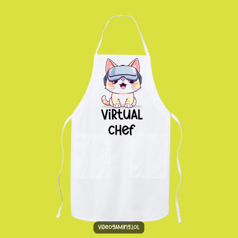 Funny VR Cat Apron: Cook Up Laughs with This Feline's Virtual Kitchen Adventures