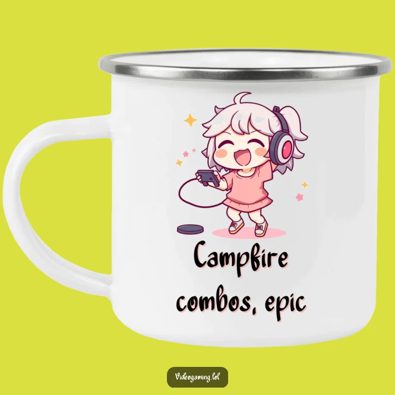 Funny Dancing Gamer Camping Mug - Outdoor Energetic Controller Cup