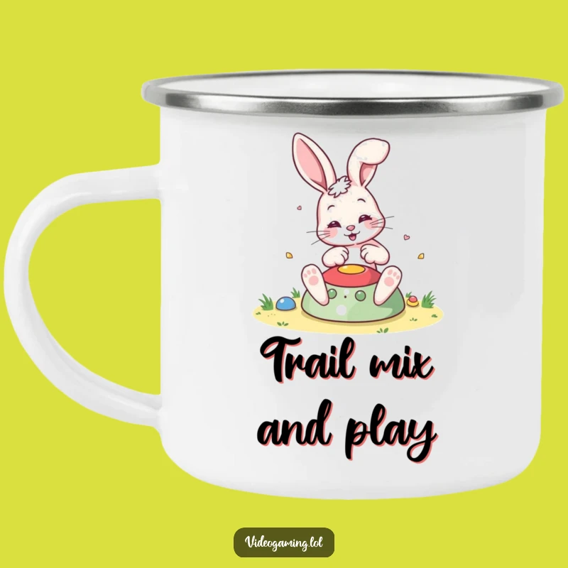 Funny Bouncing Bunny Camping Mug - Durable Colorful Game Camp Gift