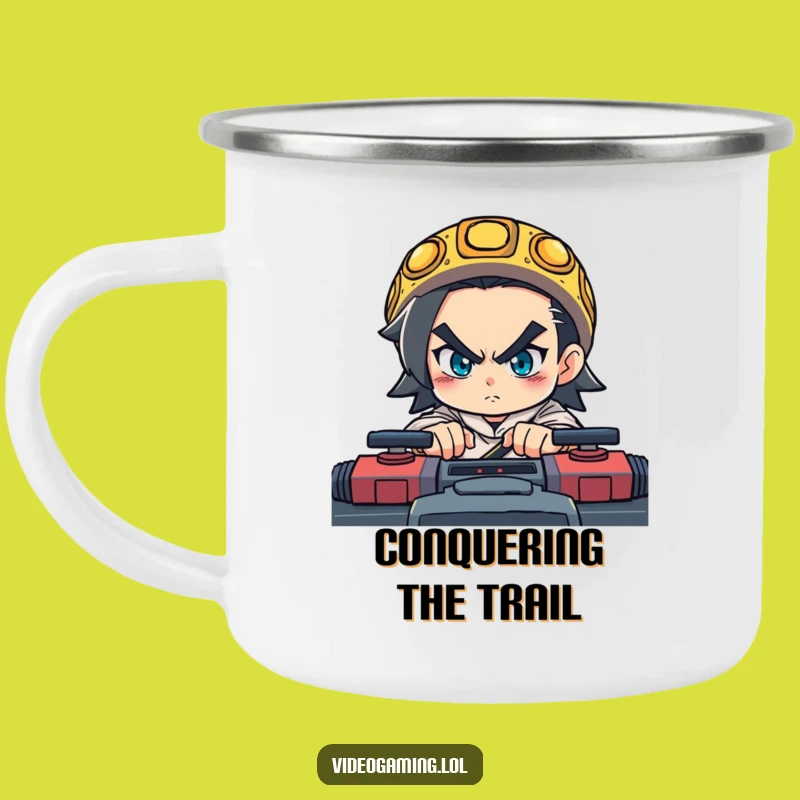 Funny Gamer Camping Mug - Durable Cup for Determined Campers Who Love Games