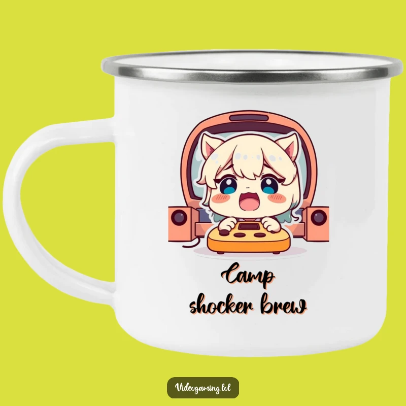 Funny Gamer Camping Mug: Shocking Moments Around the Fire!