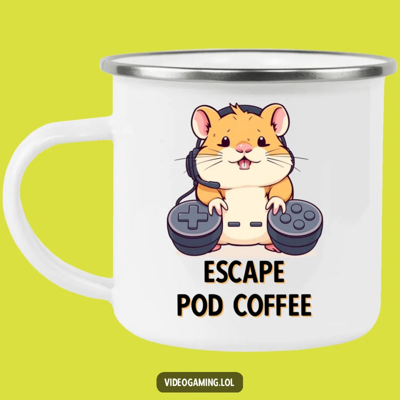 Funny Hamster Gamer Camping Mug: Fuel Your Adventures with Intensity