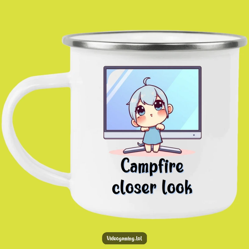 Funny Techie Camping Mug: Monitor Mysteries on the Go!