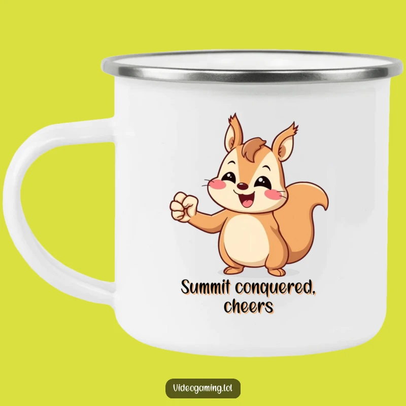 Funny Squirrel Camping Mug: Victory Fuel On-the-Go, Outdoor Funny Gift