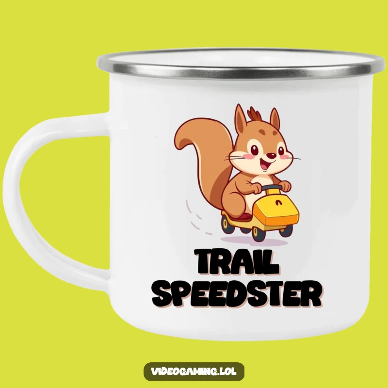 Funny Squirrel Racer Camping Mug - Adventure & Energetic Gift
