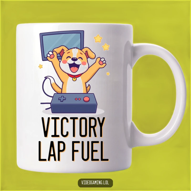 Funny Dog Gamer Victory Mug - Perfect Gift for Winning Dog Lovers