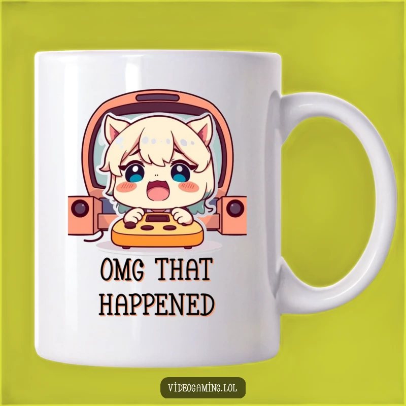 Funny Gamer Mug: Shocked Expression for Unbelievable Game Moments!