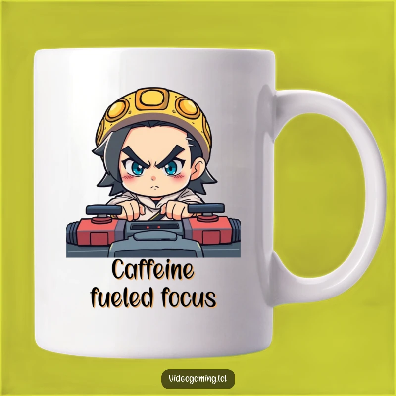 Funny Intense Gamer Mug - Determined Character in Fast Game, Perfect Gift