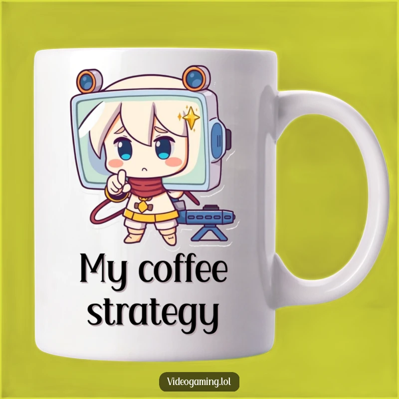 Funny Strategic Character Mug: Screen Pointing, Perfect Gamer Gift!