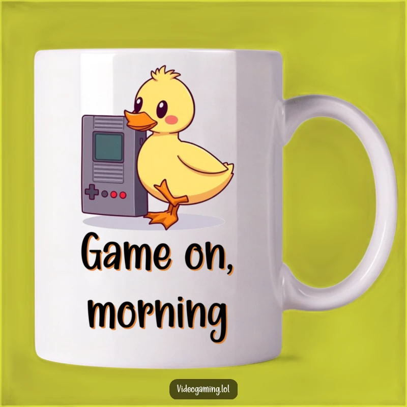 Funny Wobbly Duck Gamer Mug: Retro Game Cartridge Balance - Perfect Funny Gift for Gamers