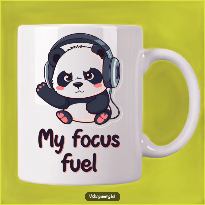 Funny Focused Panda Mug: Intense Beats for Your Daily Grind