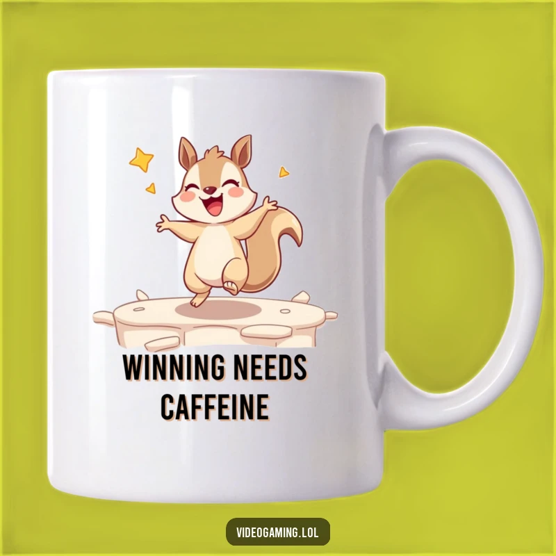 Funny Squirrel Victory Mug: Celebrate Wins with Gamer Joy!