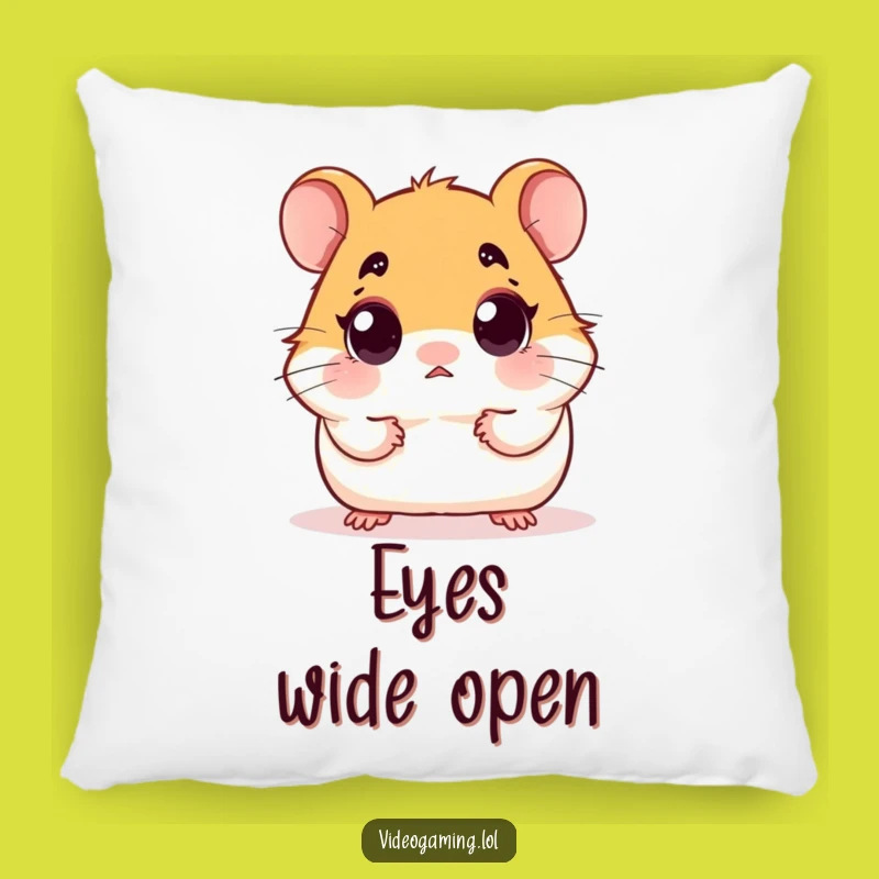 Funny Surprised Hamster Pillow - Soft & Wide-Eyed Shocked Gift