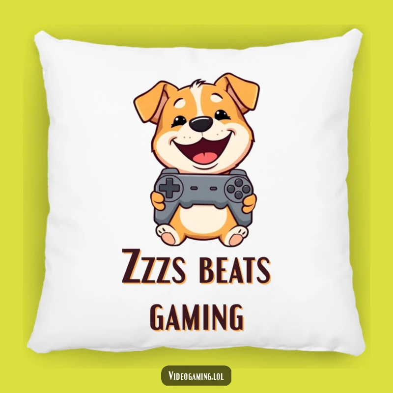 Funny Dog Pillow: Cozy Gamer Comfort, Playful Funny Gift