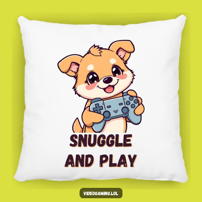 Funny Gamer Dog Pillow: Cozy Comfort for Dedicated Gaming Sessions