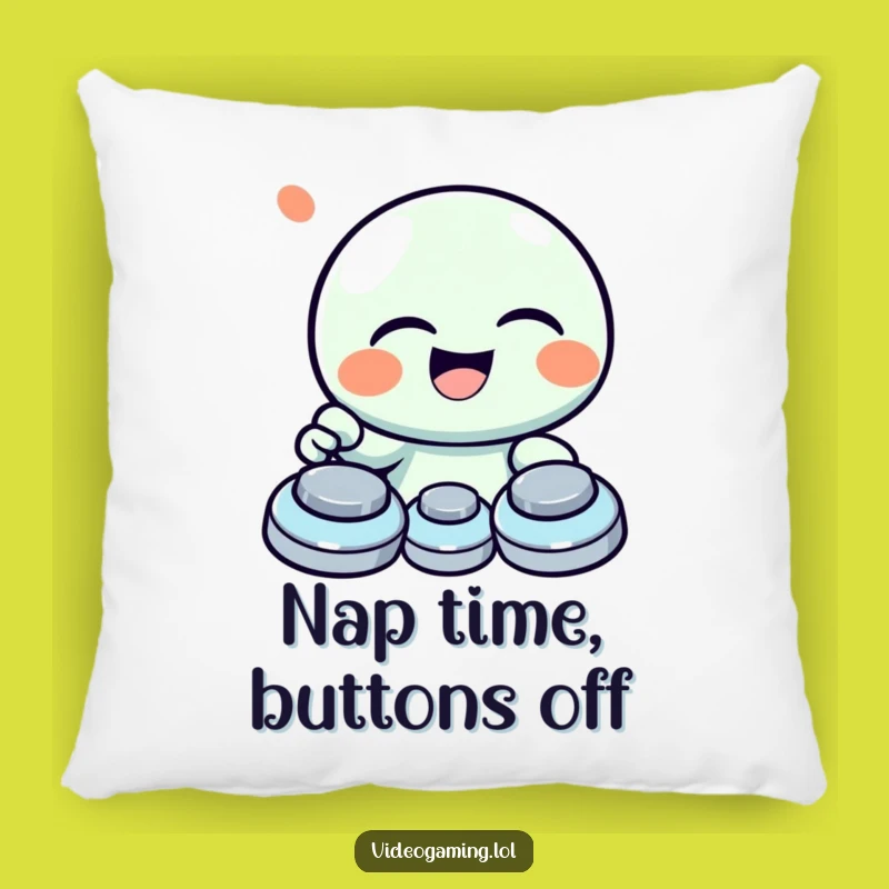 Funny Laughing Gamer Pillow - Cozy Giggling Button Masher Decor