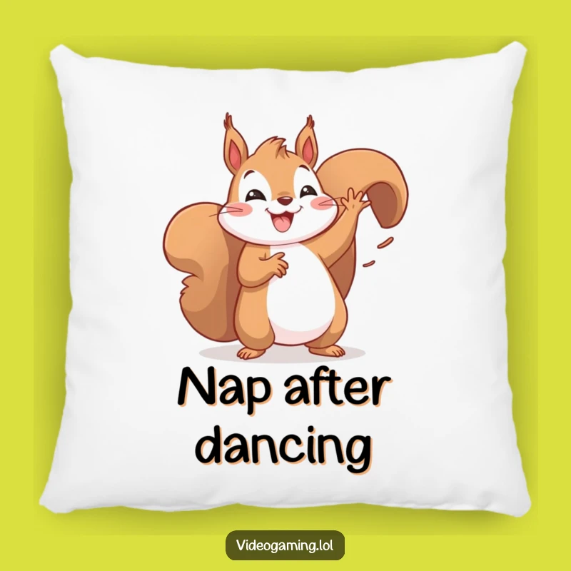 Funny Dancing Squirrel Victory Pillow: Cozy Comfort for Your Winning Moments