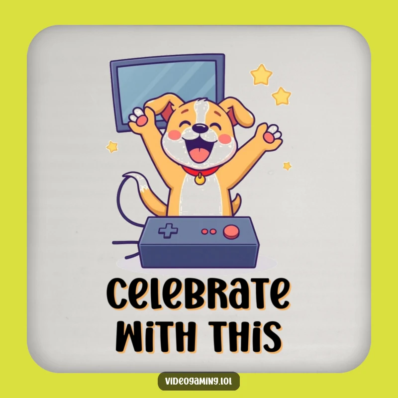 Funny Dog Gamer Coasters - Protect Surfaces in Style