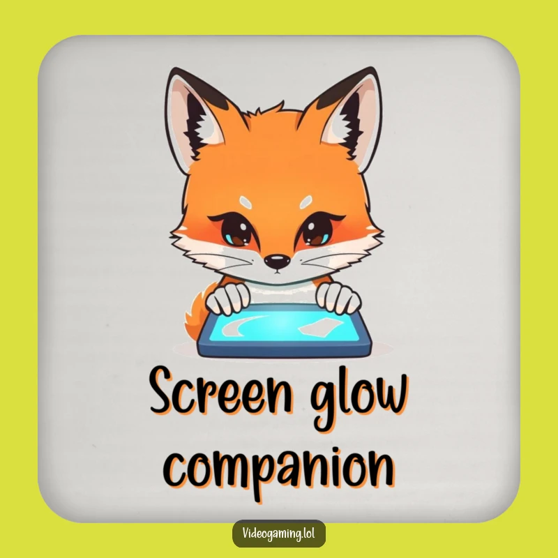 Funny Fox Curiosity Coaster: Protect Surfaces with an Intense Fox!