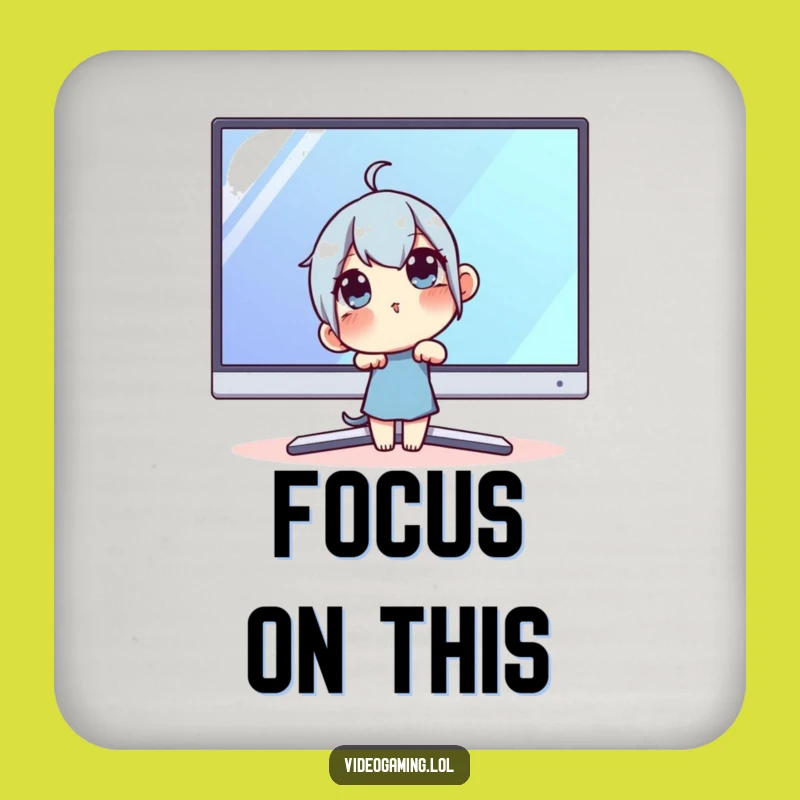 Funny Techie Coaster: Protect Surfaces with Monitor Curiosity!