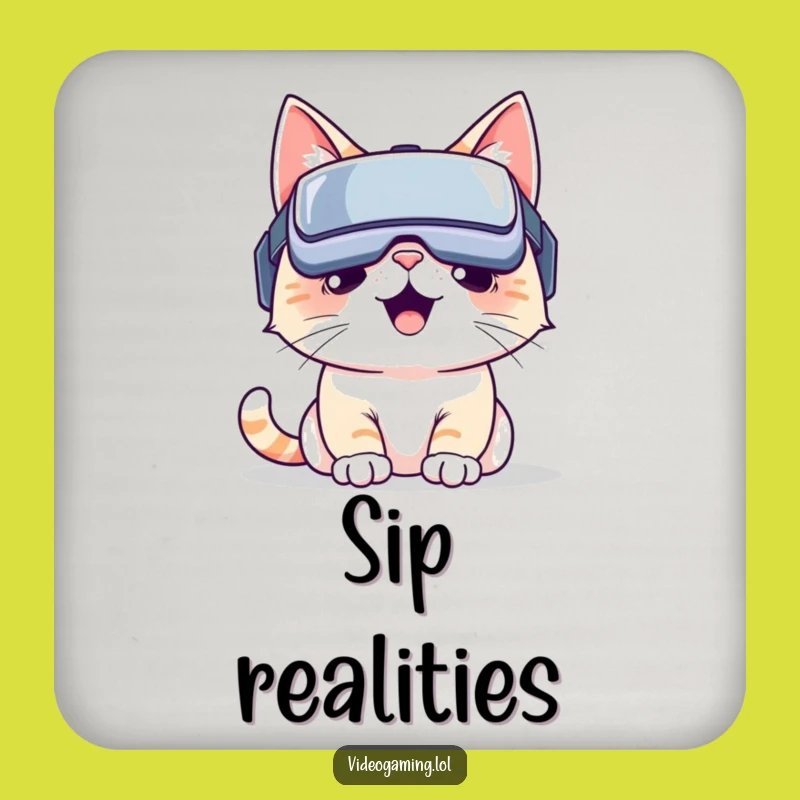 Funny VR Cat Coaster: Protect Surfaces with This Hilarious Feline's Virtual World