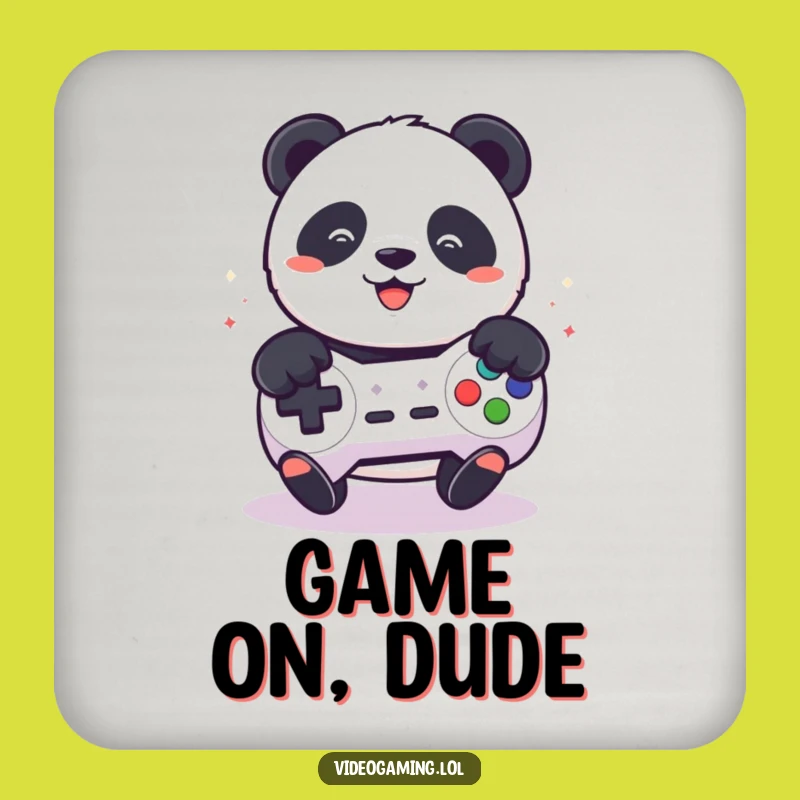 Funny Panda Gamer Coaster - Protect Surfaces & Playful Gift