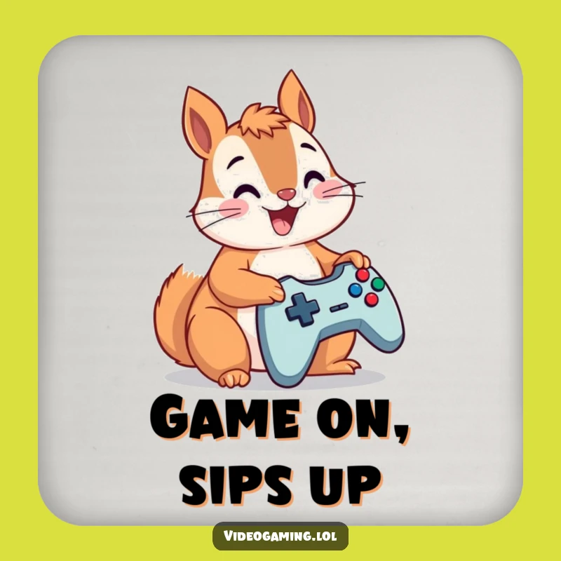 Funny Squirrel Gamer Coasters: Hilarious Controller Protection for Tables