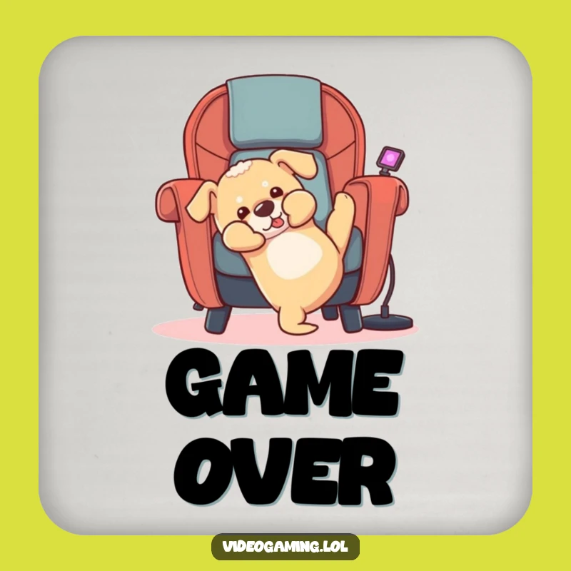 Funny Puppy Gaming Coaster - Hilarious Dog Decor for Tables