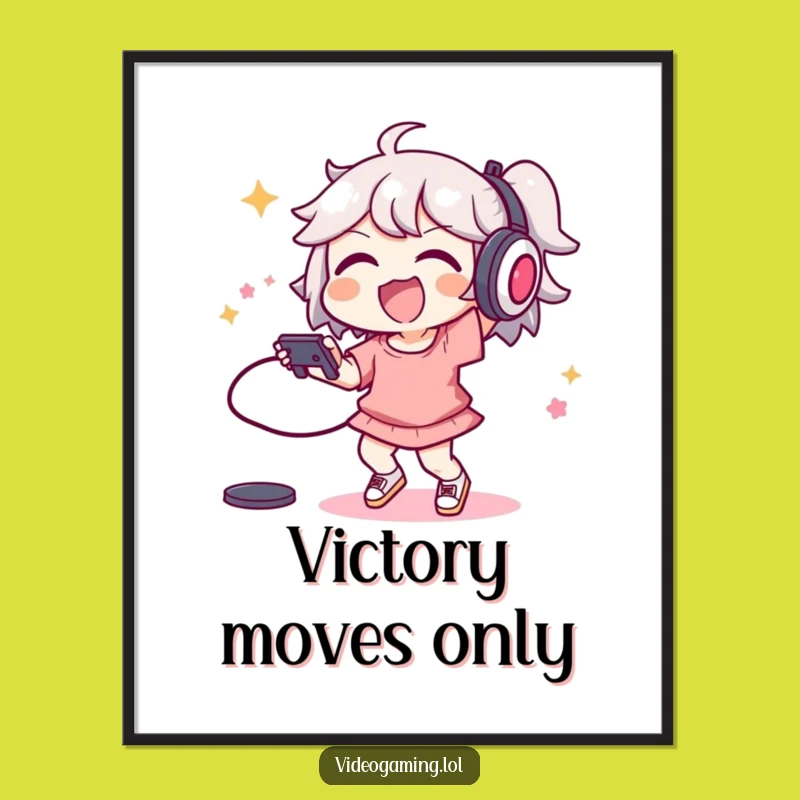 Funny Dancing Gamer Poster - Energetic Character Controller Art