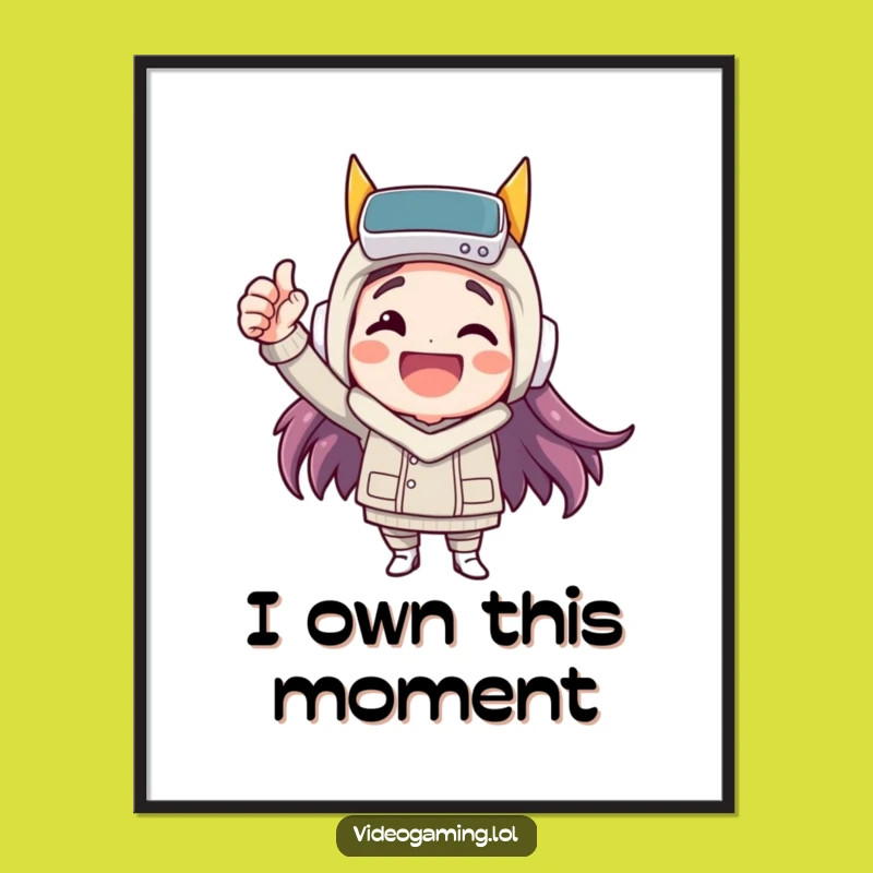 Funny Victory Poster: Happy Fist Pump Art, Hilarious Decor Gift!