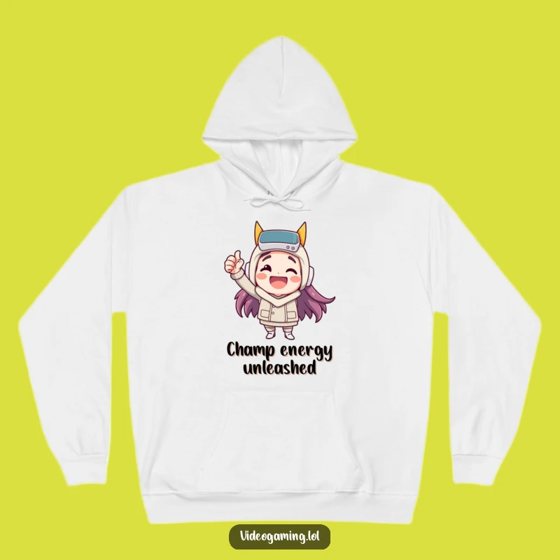 Funny Victory Hoodie: Happy Fist Pump Comfort, Cozy Celebration Gift!
