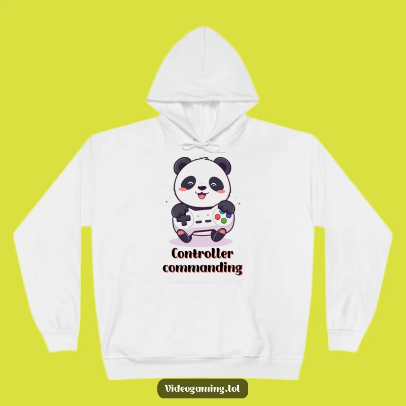 Funny Panda Gamer Hoodie - Cozy & Playful Button Masher Gift
