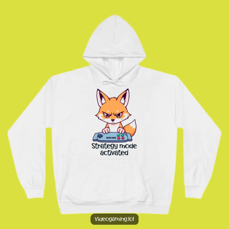 Funny Fox Gamer Hoodie - Stay Focused and Warm During Play