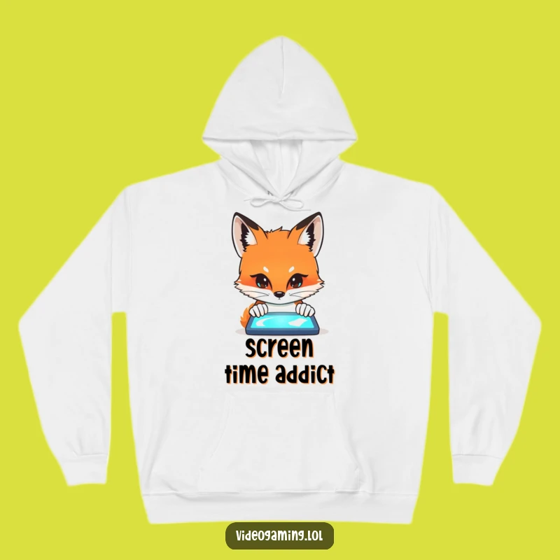 Funny Fox Stare Hoodie: Cozy & Captivating Curious Fox at the Screen!