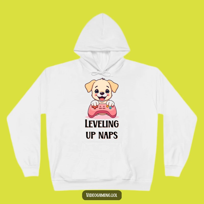 Funny Puppy Gaming Hoodie: Cozy Controller Chaos, Perfect for Gamers