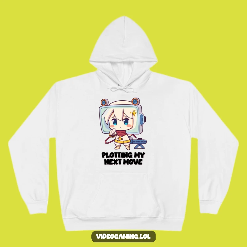 Funny Strategic Character Hoodie: Concentrated Screen Point, Cozy Analyst Gift!