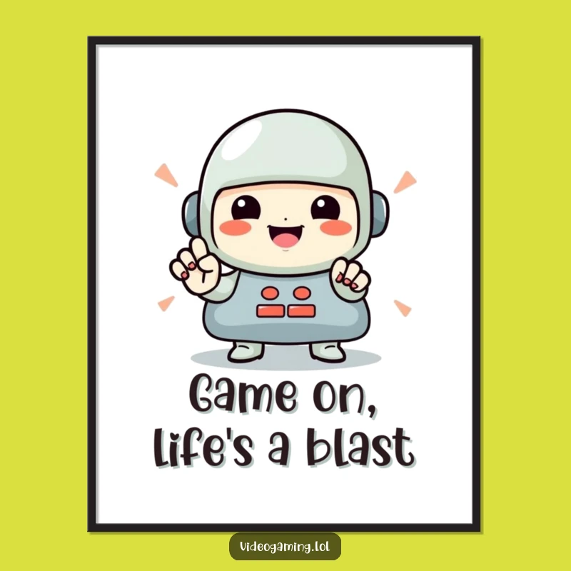 Button Masher Gamer Free Printable Wall Art Downloadable Decor!