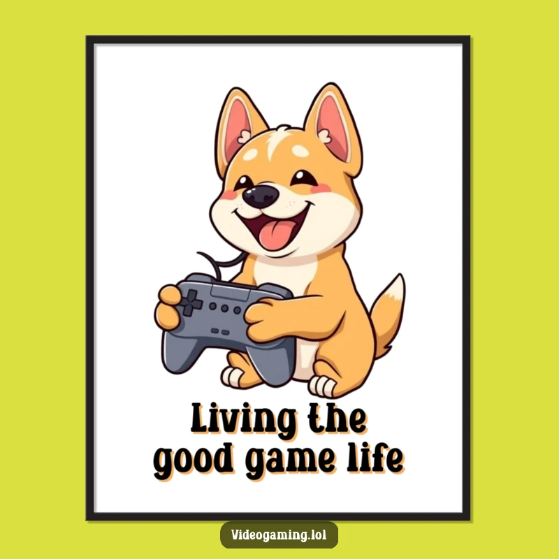 Free Printable Dog Gamer Wall Art: Hilarious Canine Gaming Decor!