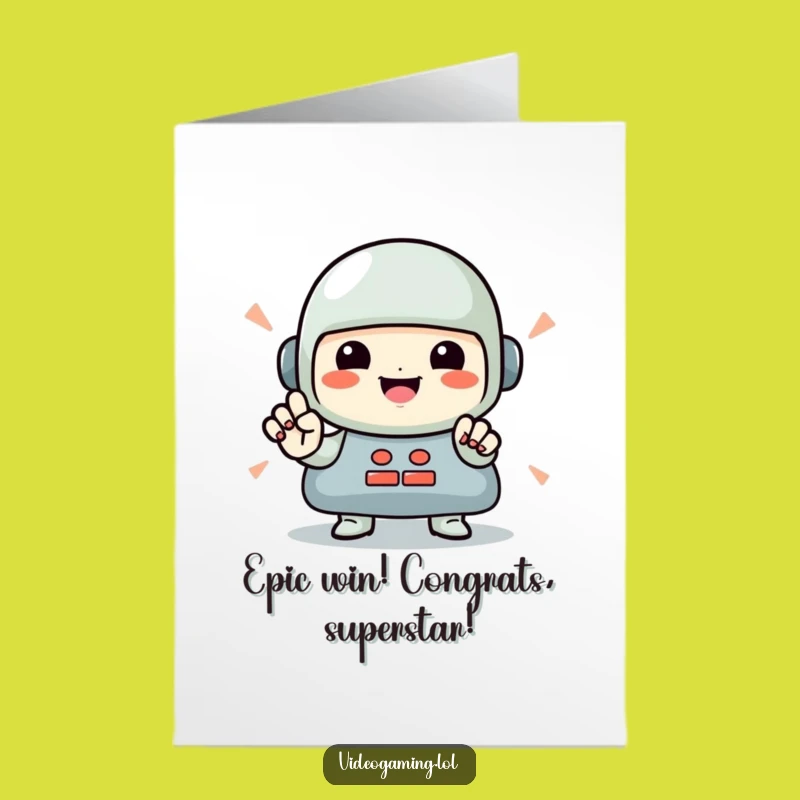 Free Printable Congrats Card: Gamer Button Masher Win Downloadable!