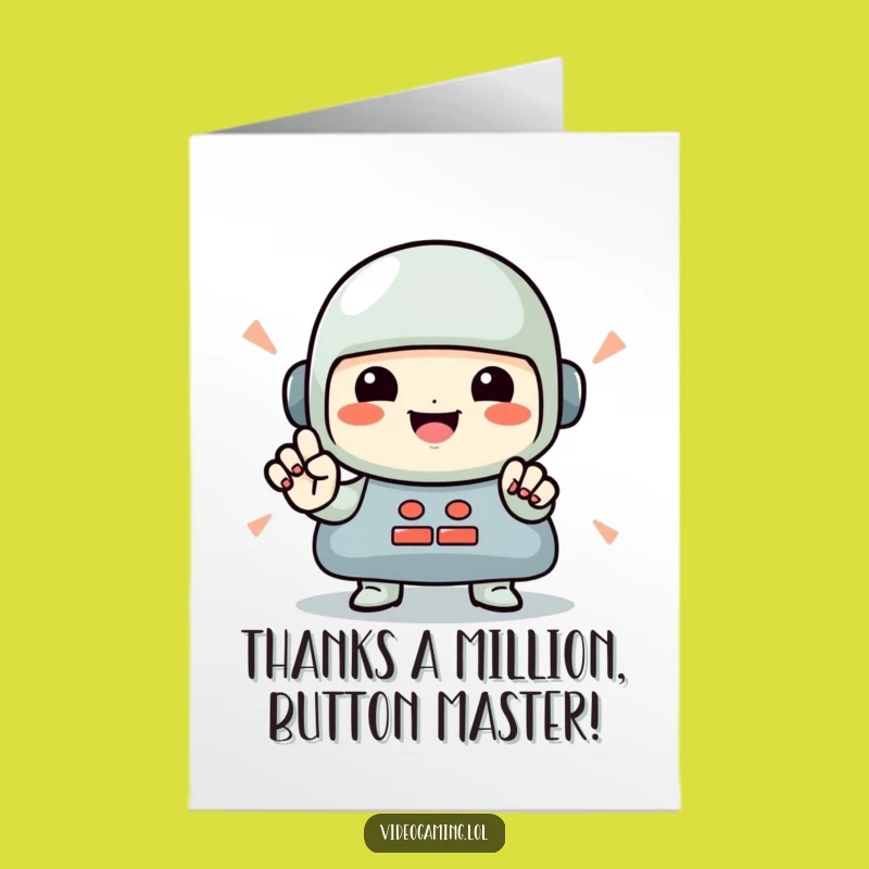 Free Printable Thank You Card: Button Masher Gamer Thanks Downloadable!