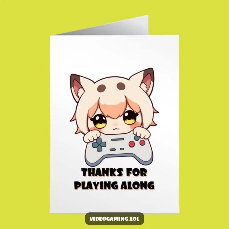 Free Printable Thank You Card: Curious Gamer for Appreciative Downloads