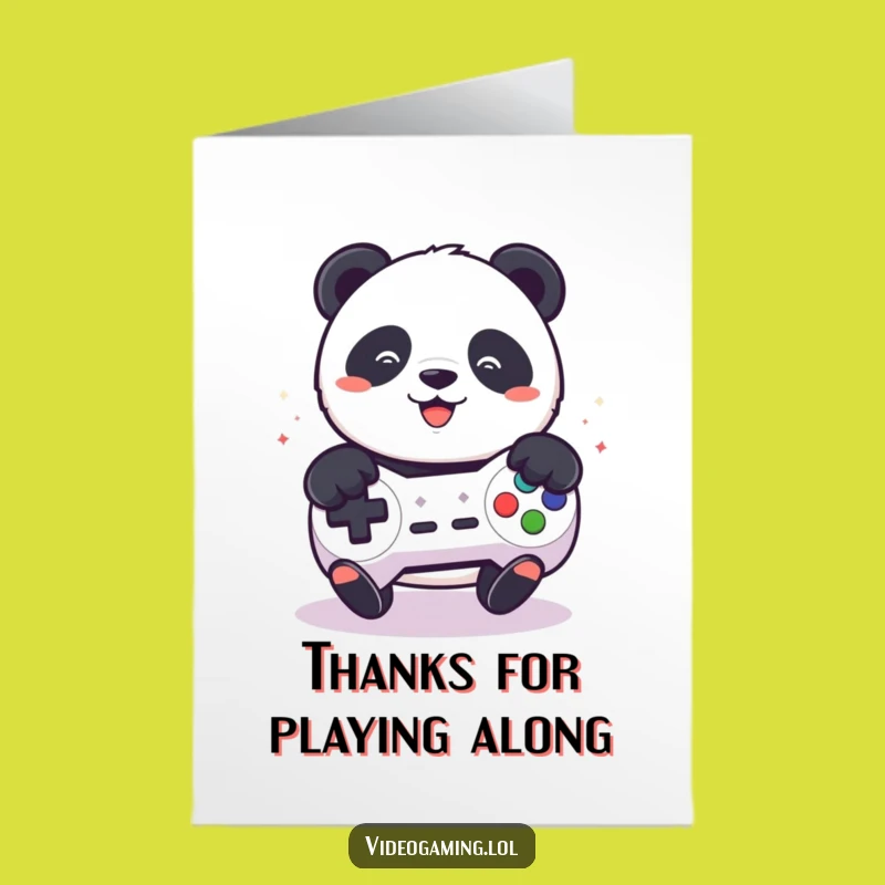Free Printable Thank You Card: Panda Buttons, Humorous Downloadable Gift