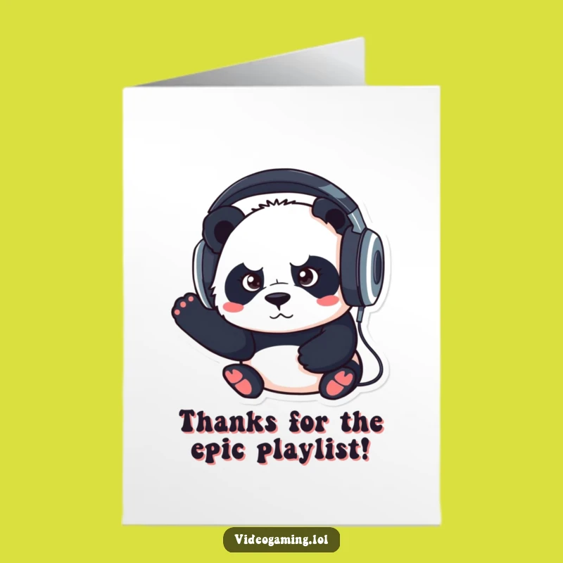 Free Printable Thank You Card: Focused Panda, Humorous Downloadable Gift for Appreciation